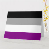 Carte Drapeau de la fierté asexuelle (Fleur jaune)