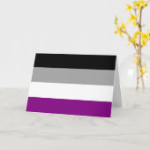 Carte Drapeau de la fierté asexuelle (Fleur jaune)
