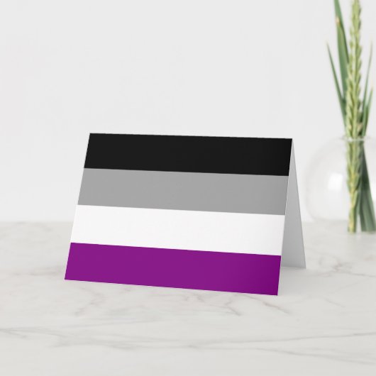 Carte Drapeau de la fierté asexuelle (Devant)
