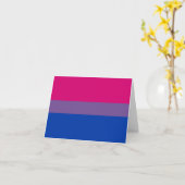 Carte Drapeau de la fierté bisexuelle (Fleur jaune)