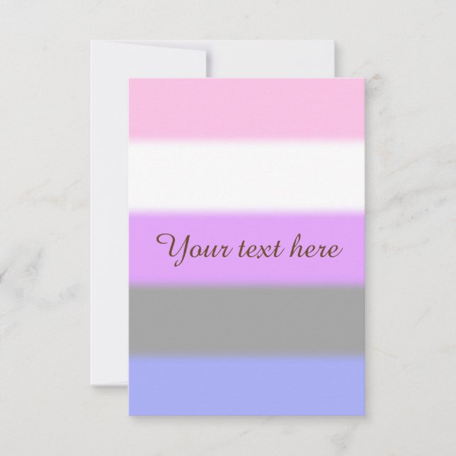 Carte Drapeau de la Fierté Genderfluide (Devant)