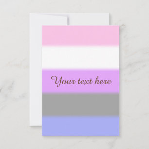 Carte Drapeau de la Fierté Genderfluide