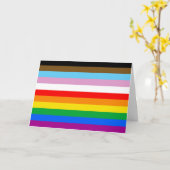 Carte Drapeau de la fierté inclusif LGBTQ+ (Fleur jaune)
