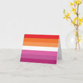 Carte Drapeau de la fierté lesbienne (Fleur jaune)