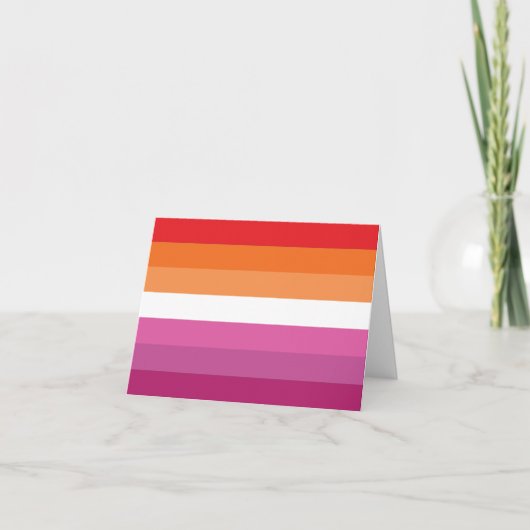 Carte Drapeau de la fierté lesbienne (Devant)