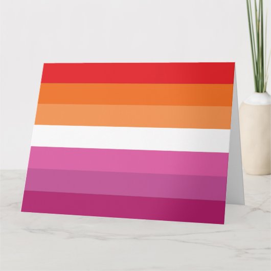 Carte Drapeau de la fierté lesbienne (Devant)