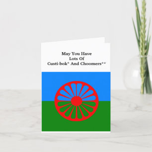 Carte drapeau de la Journée internationale des Rom