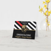 Carte Drapeau de la ligne rouge de l'Académie des pompie (Fleur jaune)