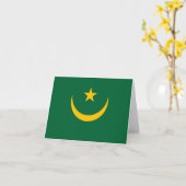 Carte Drapeau de la Mauritanie (Fleur jaune)