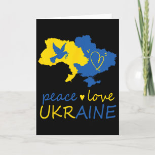 Carte Drapeau de la Paix en Ukraine, Amour pour l'Ukrain