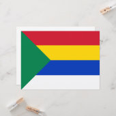 Carte Drapeau de la religion druze (Devant/Arrière en situation)