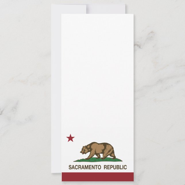 Carte Drapeau de la République de Sacramento (Devant)