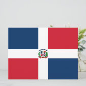 Carte Drapeau de la République dominicaine (Debout devant)