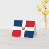 Carte Drapeau de la République dominicaine (Fleur jaune)