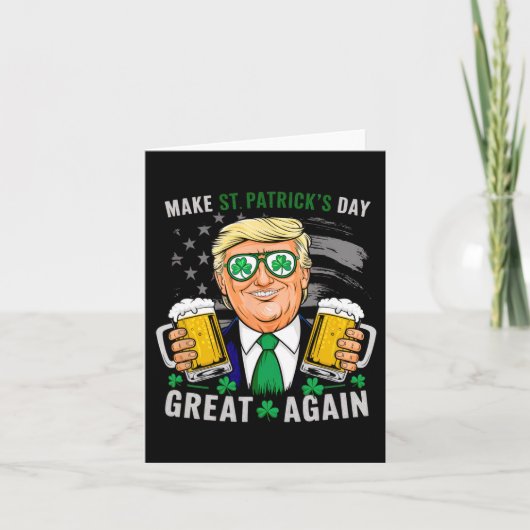 Carte Drapeau de la Saint-Patrick pour rendre l'Amérique (Devant)