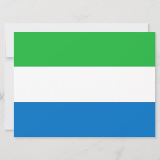 Carte Drapeau de la Sierra Leone (Devant)