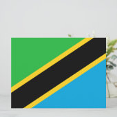 Carte Drapeau de la Tanzanie (Debout devant)