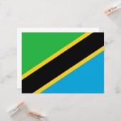 Carte Drapeau de la Tanzanie (Devant/Arrière en situation)