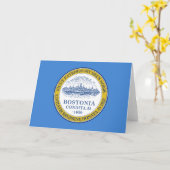 Carte Drapeau de la ville de Boston (Massachusetts) (Fleur jaune)
