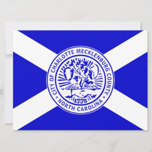 Carte Drapeau de la ville de Charlotte (Caroline du Nord