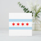 Carte Drapeau de la ville de Chicago (Illinois) (Debout devant)