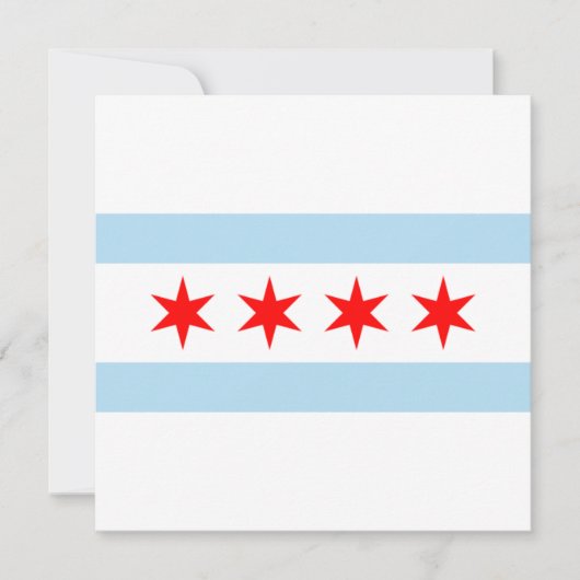 Carte Drapeau de la ville de Chicago (Illinois) (Devant)