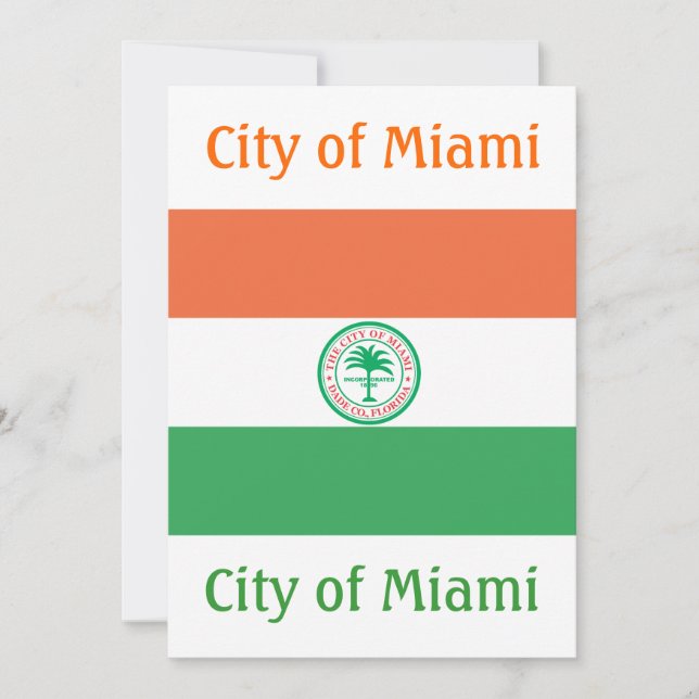 Carte Drapeau de la ville de Miami (Devant)