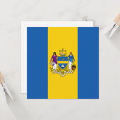Carte Drapeau de la ville de Philadelphie (Pennsylvanie) (Devant/Arrière en situation)