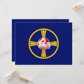 Carte Drapeau de la ville d'Omaha (Nebraska) (Devant/Arrière en situation)