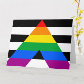 Carte Drapeau de l'allié LGBTQ+ (Fleur jaune)