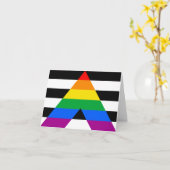 Carte Drapeau de l'allié LGBTQ+ (Fleur jaune)