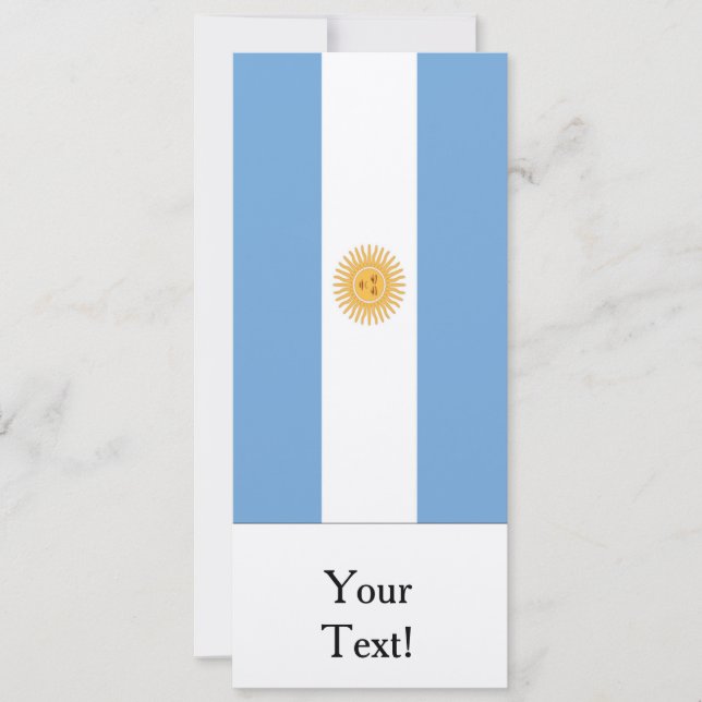 Carte Drapeau de l'Argentine (Devant)