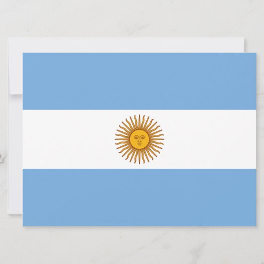 Carte Drapeau de l'Argentine (Devant)