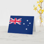 Carte Drapeau de l'Australie (Fleur jaune)