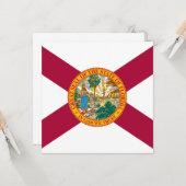 Carte Drapeau de l'État de Floride (Devant/Arrière en situation)