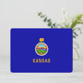 Carte Drapeau de l'État du Kansas (Debout devant)