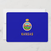 Carte Drapeau de l'État du Kansas (Devant)