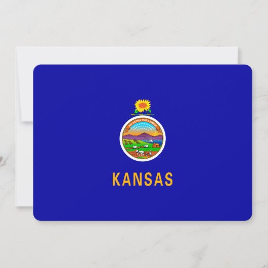 Carte Drapeau de l'État du Kansas (Devant)