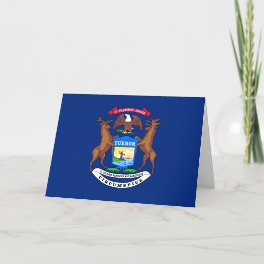 Carte Drapeau de l'État du Michigan (Devant)