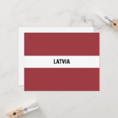 Carte Drapeau de Lettonie (Devant/Arrière en situation)