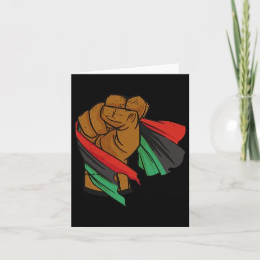Carte Drapeau de libération noire Junetdix Union panafri (Devant)