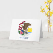 Carte Drapeau de l'Illinois (Fleur jaune)