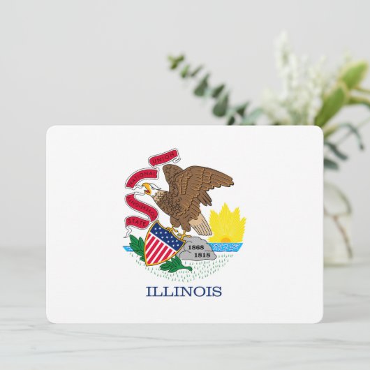 Carte Drapeau de l'Illinois (Debout devant)