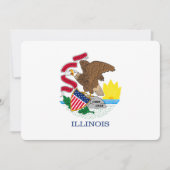 Carte Drapeau de l'Illinois (Devant)