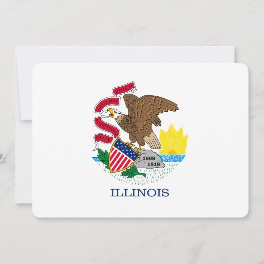Carte Drapeau de l'Illinois (Devant)