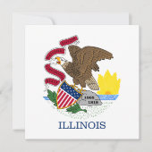 Carte Drapeau de l'Illinois (Devant)
