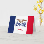 Carte Drapeau de l'Iowa (Fleur jaune)