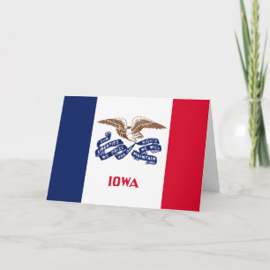 Carte Drapeau de l'Iowa