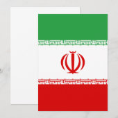 Carte Drapeau de l'Iran (Devant / Derrière)
