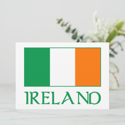 Carte Drapeau de l'Irlande (Debout devant)
